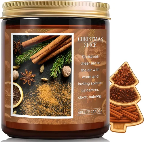 Vista 25 de Auelife Juego de velas de otoño Paquete de 4 velas perfumadas para el hogar – Regalos de velas para mujeres y hombres, velas de soja perfumadas