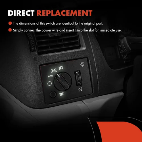 Vista 6 de A-Premium Interruptor de faro delantero para Chevy Silverado Avalanche Suburban Tahoe y GMC Sierra Yukon XL y Cadillac Escalade, sustituye a