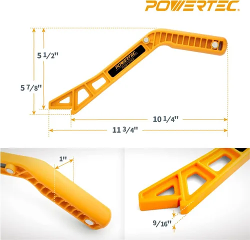 Vista 3 de POWERTEC Palillo magnético de lujo para sierra de mesa, mesa de enrutador, sierra de cinta y ensambladora, asas ergonómicas dobles con agarre