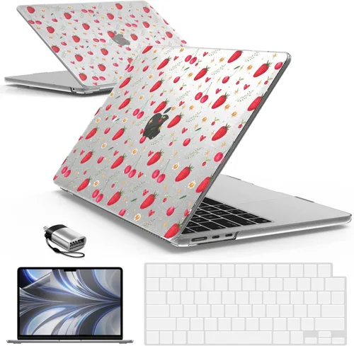 Vista 58 de IBENZER Compatible con MacBook Air 13 pulgadas 2025 2024 2023 2022 Funda M4 A3240 M3 A3113 M2 A2681, Funda Rígida y Cubierta de Teclado y Película