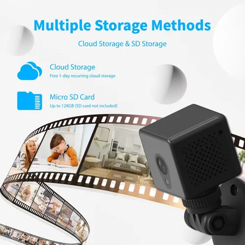 Vista 6 de Mini cámara de seguridad 4K HD de seguridad para interiores, inalámbrica, para el hogar, cámaras de casa pequeña, cámara de niñera, microcámaras