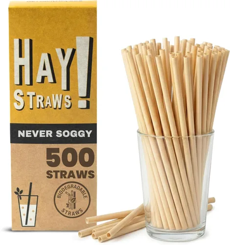 Vista 16 de HAY! Straws® Pajitas de cóctel de 5 pulgadas 100 popotes de trigo natural desechables Nunca se empañan, sabor neutro 100% biodegradables