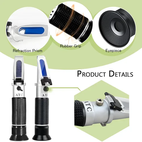 Vista 6 de Refractómetro de cloruro de sodio, V·RESOURCING 0~28% Analizador de sal Medidor de salinidad para medición de salinidad en alimentos, encurtidos