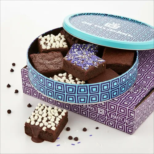 Vista 6 de On Occasion Brownies de chocolate envueltos individualmente – Cesta de regalo de brownies de Pascua de postre dulce de azúcar – Golosinas gourmet