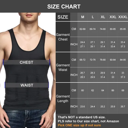 Vista 3 de Odoland Camiseta adelgazante para hombre, chaleco de compresión térmica, capa base de compresión delgada, camiseta sin mangas