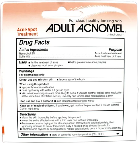 Vista 3 de Adult Acnomel Crema tintada 1.30 oz (paquete de 3)