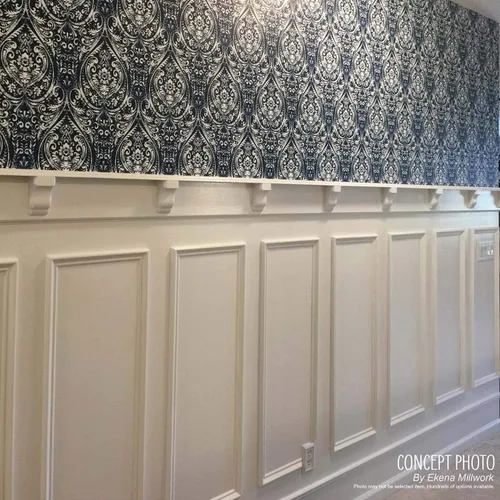 Vista 8 de Ekena Millwork PNL08X08AS-01 Panel de pared clásico moldeado Wainscot Ashford de 20 cm de ancho x 20 cm de alto x 1 cm de profundidad