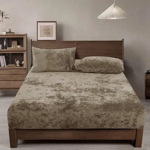 Vista 23 de PHF Sábana bajera ajustable de terciopelo tamaño individual, sábana bajera de lujo, súper suave, acogedora y cómoda, con bolsillo profundo de 15