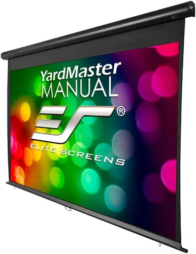 Vista 5 de Pantalla para proyector al aire libre con soporte 16:9, 8K 4K Ultra HD 3D, plegable y rápida Yardmaster Manual Front Projection
