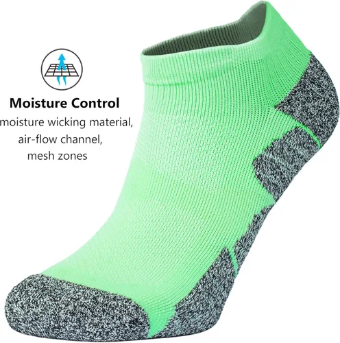 Vista 23 de CWVLC - Calcetines deportivos, hasta el tobillo, de compresión, acolchados, unisex, paquete variado