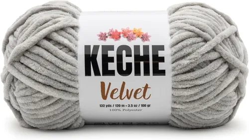 Vista 56 de Keche Hilo de terciopelo para ganchillo, manta de felpilla suave, voluminosa, hilo amigurumi, 3.53 oz (132 yardas), color azul bebé