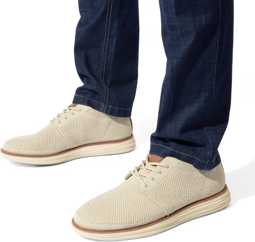 Vista 2 de Bruno Marc Zapatillas de malla para hombre Oxfords ligeras Albaricoque