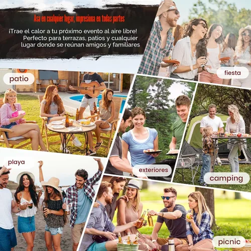 Vista 7 de Parrilla de carbón con ahumador offset: parrillas de carbón con área de cocina espaciosa Combo de parrilla de barril y ahumadores para patio