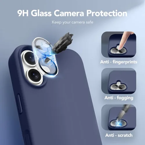 Vista 729 de GONEZ Funda magnética para iPhone 14, compatible con Magsafe, con protector de pantalla + protector de cámara, forro de microfibra antiarañazos