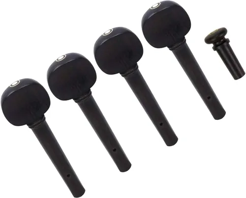 Juego de clavijas de afinación para violín de ébano de 5 piezas para 4/4 violín de repuesto