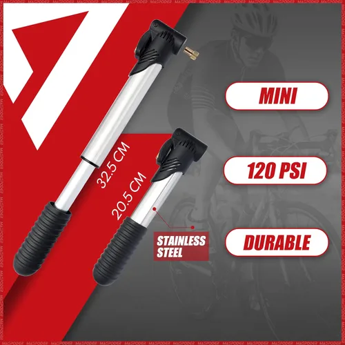 Vista 4 de Kit de herramientas para bicicleta, kit de reparación de bicicleta con bolsa para marco de bicicleta, mini bomba, multiherramienta, parches