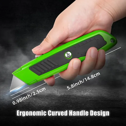 Vista 2 de DIYSELF Paquete de 2 cuchillos utilitarios, cortador de caja retráctil, cuchillo de caja pequeña de alta resistencia cuchillo exacto, mango