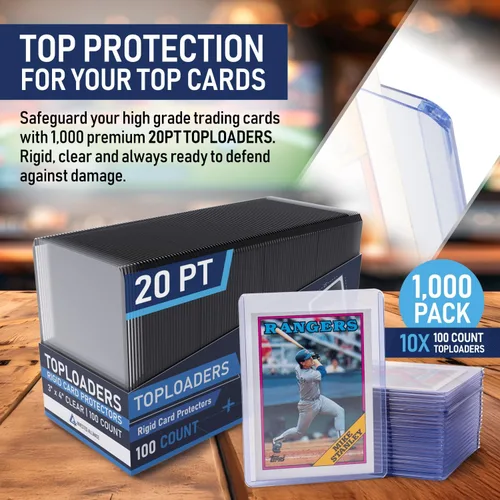 Vista 2 de Premium Seamless 20PT - 360PT Thick Top Loaders for Cards Top Loader Card Holder, Baseball Card Sleeves Hard Plastic, Hard Trading Cards Sleeves