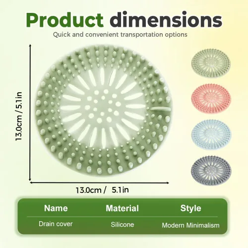 Vista 7 de Recogedor de pelo de silicona para desagüe de ducha, paquete de 3 protectores de drenaje para tina, colador, cubierta de drenaje para ducha