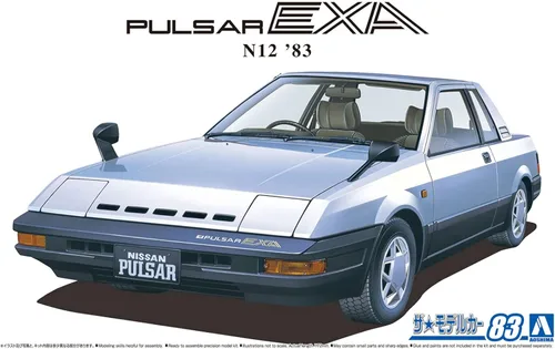 Vista 4 de Aoshima -Modelo de coche #83-1/24 Nissan HN12 Pulsar EXA '83-Model Kit