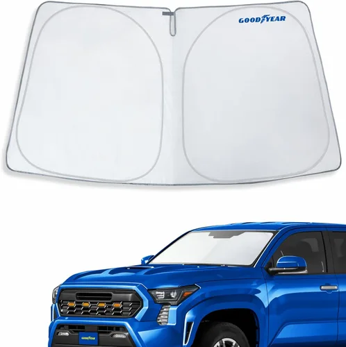 Vista 64 de Goodyear Parasol plegable para parabrisas Acura MDX 2022-2026, accesorios de automóvil, cubierta de parasol, parasol para parabrisas de automóvil