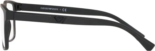 Vista 5 de Emporio Armani Mens EA4115 Rectangular Eyewear Frames With Two Interchangeable Sun Clip-ons Negro mate/transparente/gris claro/gris oscuro