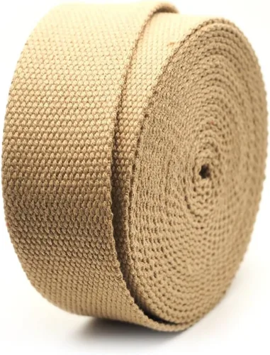 Vista 9 de CRAFTMEMORE Correa de algodón pesado de 1.5 pulgadas, correas de tejido liso para artes y manualidades, correa de lujo para bolsa de alta densidad