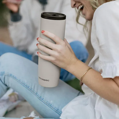 Vista 8 de Retrospec Arroyo - Vaso térmico de acero inoxidable con tapa y pajita, reutilizable, aislado y reutilizable, taza de viaje para café helado, vasos