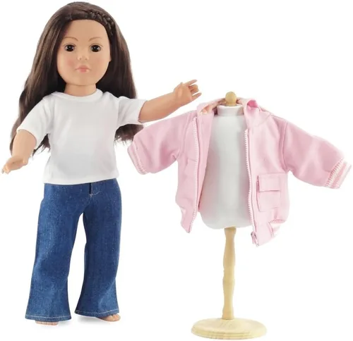 Vista 3 de Emily Rose Forma de maniquí de muñeca de 18 pulgadas, relleno 100% de algodón para coser y exhibir, compatible con ropa para muñecas American Girl