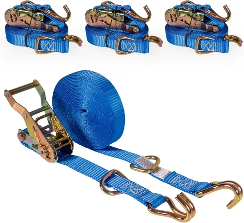 Vista 15 de US Cargo Control Correa de trinquete con gancho J de 1 pulgada x 20 pies, correas de trinquete de 1 pulgada con doble ganchos en J y anillos en D