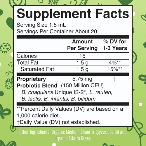 Vista 5 de MaryRuth Organics Gotas líquidas probióticas de Cocomelon para niños pequeños Probióticos para niños de 1 a 3 años 5 cepas probióticas 150 mil