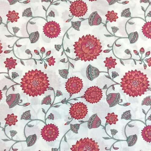 Vista 11 de AVKA Studio Tela Estampada a Mano por Yarda - PRECORTADA 3 Yardas 42 Pulgadas de Ancho - Material 100% Algodón - Patrón Floral Rosa - Tela India