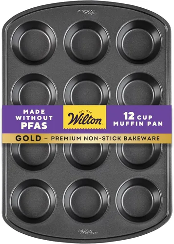 Wilton RESULTADOS PERFECTOS PREMIUM ANTERIOR ANTERIOR HAKEWARE ANTERIOR MAPA DE MAPA Y CUPDAKE, PAN DE 12 TAZAS PARA HORRAR