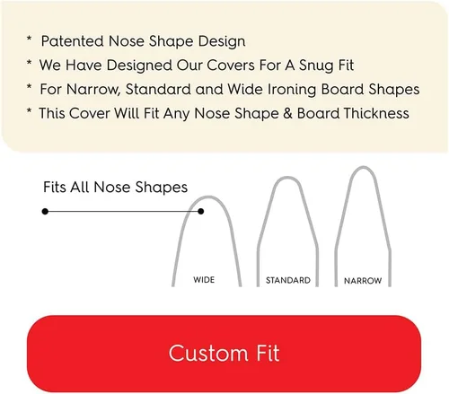 Vista 8 de TIVIT Fundas para tabla de planchar de 11 x 40 pulgadas, duraderas almohadillas de silicona reflectantes Alumitek PRO son resistentes al calor y a