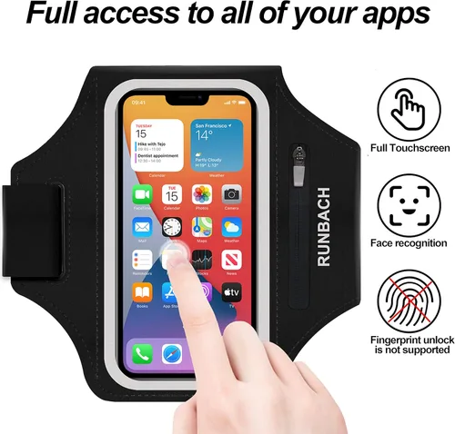 Vista 2 de Brazalete de running para Google Pixel 10/10 Pro XL/9/9 Pro XL/8/8 Pro/7/7a/7 Pro/6/6a/6 Pro/5/5a/4/4a/4XL/3a/3 XL, resistente al agua con ranura