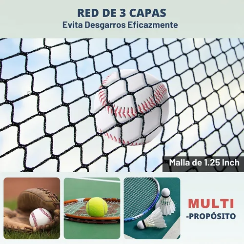 Vista 4 de SHANTRA ORIENGEAR Baseball Batting Cage for Backyard, Fully Enclosed Hitting Cage, Baseball and Softball Training Cages, Backyard Hitting and