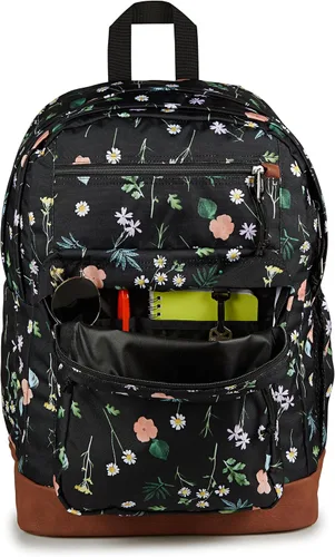 Vista 10 de JanSport Mochila Cool con funda para laptop de 15 pulgadas, mochila grande para computadora con 2 compartimentos, correas ergonómicas, Bewitched
