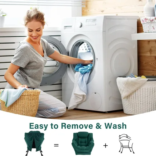 Vista 84 de Silla Lazy con otomana, silla moderna con reposapiés plegable, silla de acento de salón, cómoda silla de lectura para dormitorio, estudio, sala