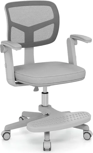 Vista 14 de POWERSTONE Kids Desk Chair with Detachable Cushion Adjust Footrest, Blue Azul