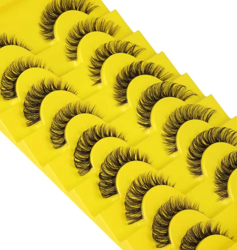 Vista 13 de Pestañas de visón ojo de gato, pestañas postizas ojo de zorro, pestañas postizas naturales con rizo en D, volumen, pestañas postizas suaves hechas a
