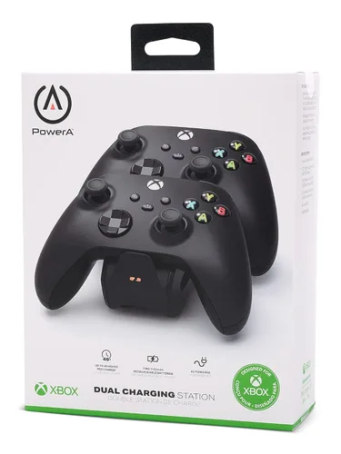Vista 6 de PowerA Duo Charging Station for Xbox Series XS - Black, Wireless Controller charging, Charge, rechargeable battery, Xbox Series XS, Xbox One
