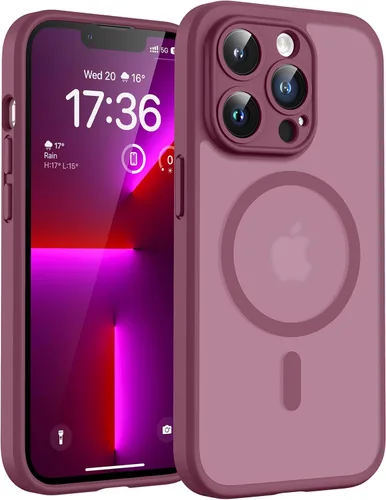 Vista 384 de TOCOL Funda para iPhone 11, compatible con Magsafe, protección completa de cámara, imanes integrados, protección contra caídas, funda translúcida