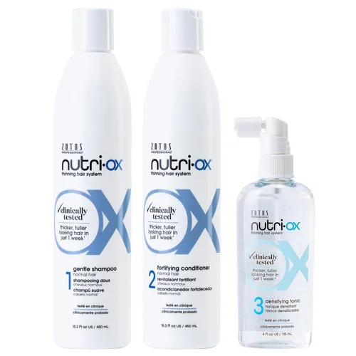 Vista 10 de NUTRI-OX Champú suave normal para adelgazar el cabello Cabello más grueso y de aspecto más completo Probado clínicamente y dermatológicamente
