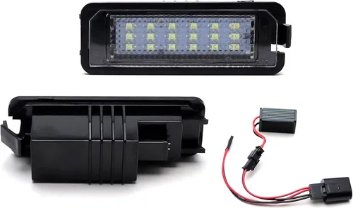 Vista 8 de iJDMTOY OEM-Fit Kit de luces LED completas para placa de matrícula en color azul hielo para Volkswagen Golf GTi, CC, Rabbit, Eos, Beetle; Compatible