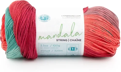 Vista 26 de Lion Brand Yarn Hilo Mandala String, Hilo Fingering para Tejer y Crochet, Acoustic, 1 Paquete