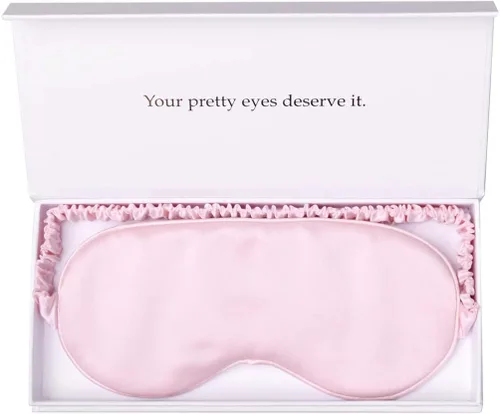 Vista 19 de Máscara de seda para dormir con bloqueo de luz, 100% morera de 0.748 in, máscara de ojos de seda, cubierta para los ojos, ultra suave, ligera