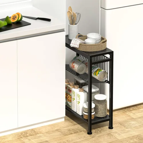 Vista 8 de Mesa auxiliar para espacios pequeños, mesa auxiliar estrecha con revistero ajustable en forma de V, 7.1 pulgadas de profundidad x 17 pulgadas