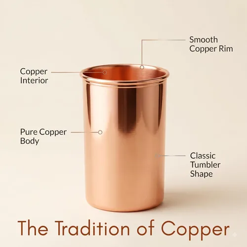 Vista 6 de Vasos de cobre puro para beber – Ayurvedic Health Pure Copper Cups – Juego de 2 piezas – 10.5 fl oz (11 fl oz)