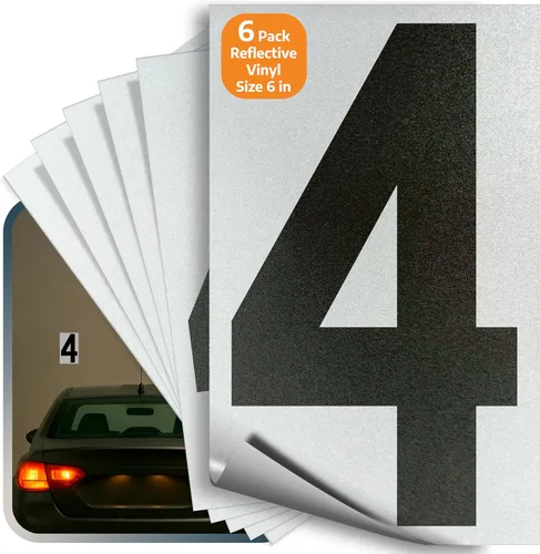 Vista 92 de iSYFIX Calcomanías de vinilo negro número 0 (Zero) – Paquete de 6 calcomanías de 1.5 pulgadas – Calcomanías de alta calidad, fondo reflectante