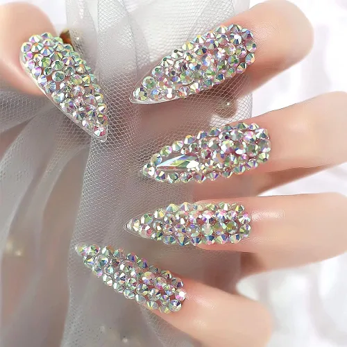 Vista 3 de Diamantes de imitación para manualidades, diamantes de imitación para uñas, gemas de uñas y diamantes de imitación, diamantes de imitación con parte